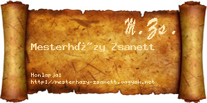 Mesterházy Zsanett névjegykártya
