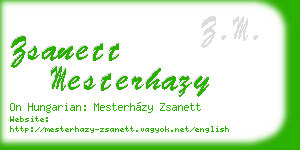 zsanett mesterhazy business card