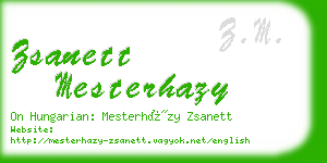 zsanett mesterhazy business card